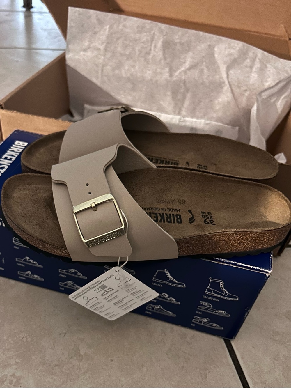 New women’s Birkenstock size 39/8 Sandcastle rare tan bio-flor 39 Sandals/slides
